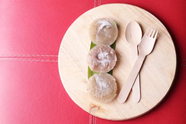 Thai tatlı muzlu pasta tatlı Thai tatlı muz yaprağı, thai