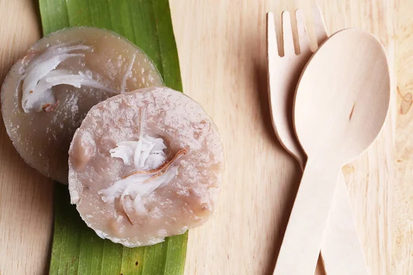 Thai tatlı muzlu pasta tatlı Thai tatlı muz yaprağı, thai