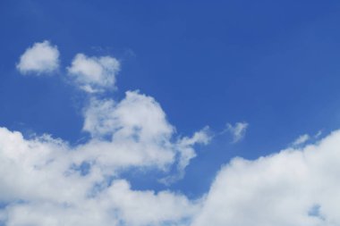 Bulutlu mavi gökyüzü.