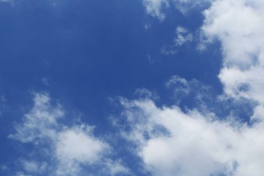 Bulutlu mavi gökyüzü.