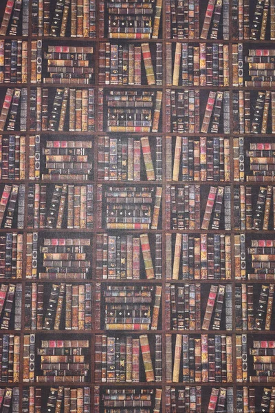 Βιβλία σε ένα ξύλινο αυτοκόλλητο τοίχου — Φωτογραφία Αρχείου