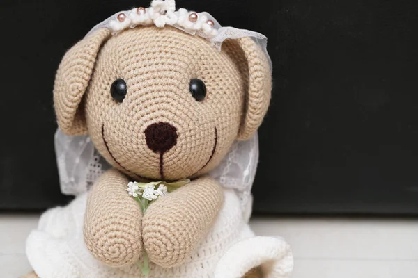 愛のクマ人形、おもちゃのクマと結婚式 — ストック写真