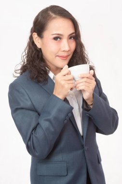 Beautiful businesswoman and her work