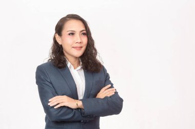 Beautiful businesswoman and her work