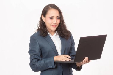 Beautiful businesswoman and her work