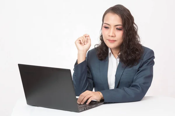 Hermosa Mujer Negocios Trabajo — Foto de Stock