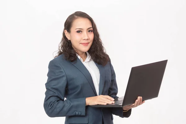 Beautiful businesswoman and her work — Stockfoto