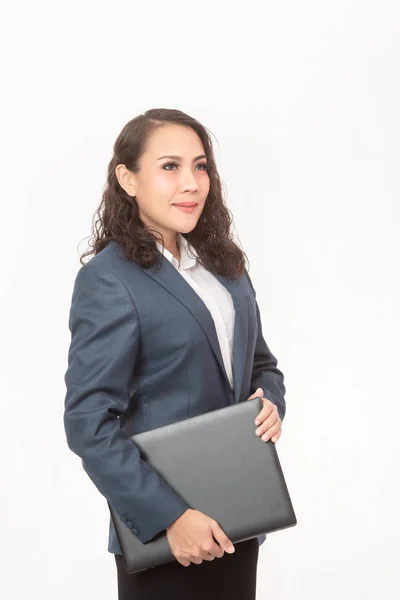 Beautiful businesswoman and her work — Stock Photo, Image