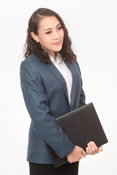 Mooie zakenvrouw en haar werk — Stockfoto