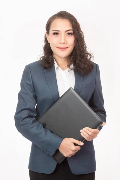 Beautiful businesswoman and her work — Stockfoto