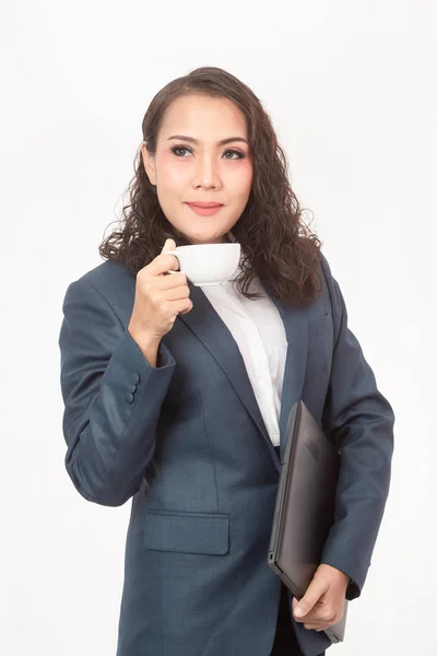 Beautiful businesswoman and her work — Stockfoto