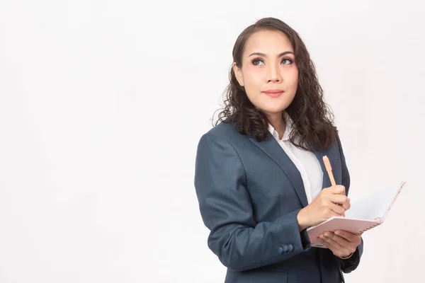 Beautiful businesswoman and her work