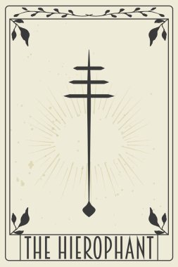 tarot kartı tasarımı, vektör biçiminde illüstrasyon