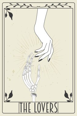 tarot kartı tasarımı, vektör biçiminde illüstrasyon