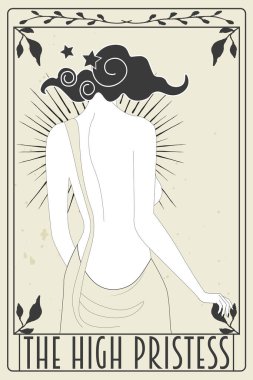 tarot kartı tasarımı, vektör biçiminde illüstrasyon