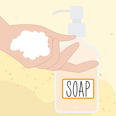 Corona virüs talimatları, vektör biçiminde illüstrasyon