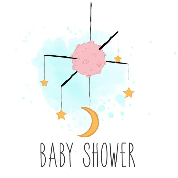 Baby Shower Card Illustration Vector Format — Stock Photo, Image