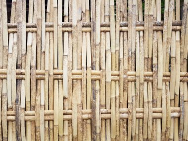 eski grungy Tay el sanatları bambu örgü desen çit textuure arka planı için kullanılan