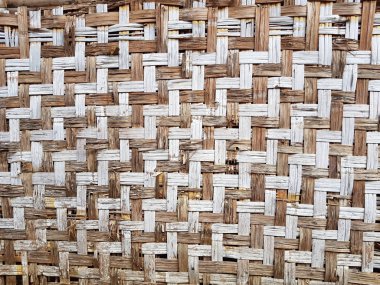 desen arka plan ve doku duvar eski Thai house. Bambu bitki sapları yapılan.