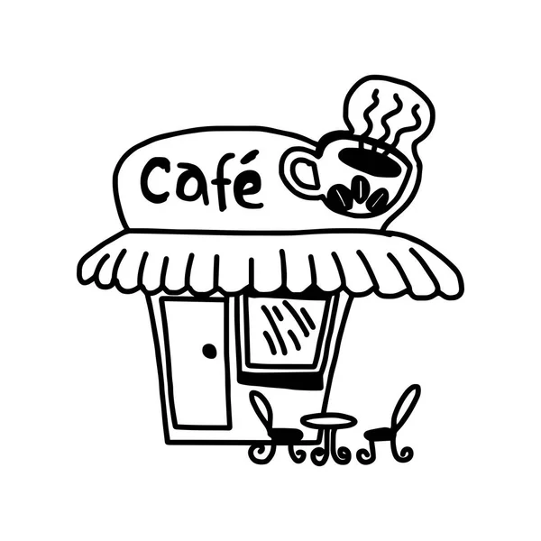 Ilustração vetor desenhado à mão doodle de café isolado no fundo branco —  Vetores de Stock