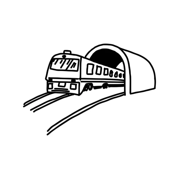 Illustratie vector hand getrokken doodle van metro geïsoleerd op witte achtergrond — Stockvector