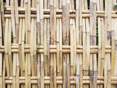 eski grungy Tay el sanatları bambu örgü desen çit textuure arka planı için kullanılan