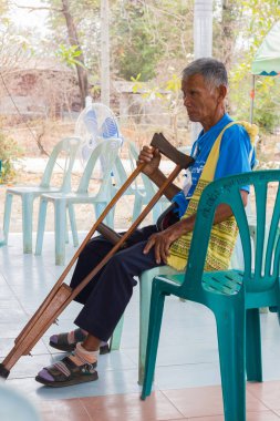 Chiang Rai, Tayland - 19 Şubat: tanımlanamayan Asya adam cüzzam Konferansı 19 Şubat 2016 üzerinde acı Chiang rai, Tayland.
