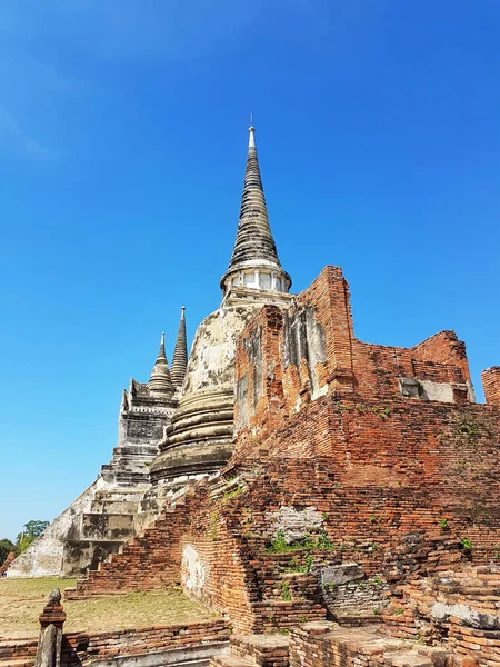 Část Wat Phra Sri Sanphet v Ayutthaya Historical Park. Thajsko. — Stock fotografie