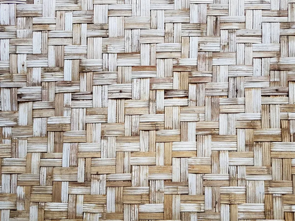 Pattern of old Thai house wall for background and texture. Made of bamboo plant stalks. — Stock Photo, Image