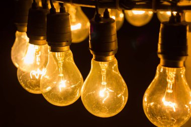 closeup eski retro ampul arka planı için