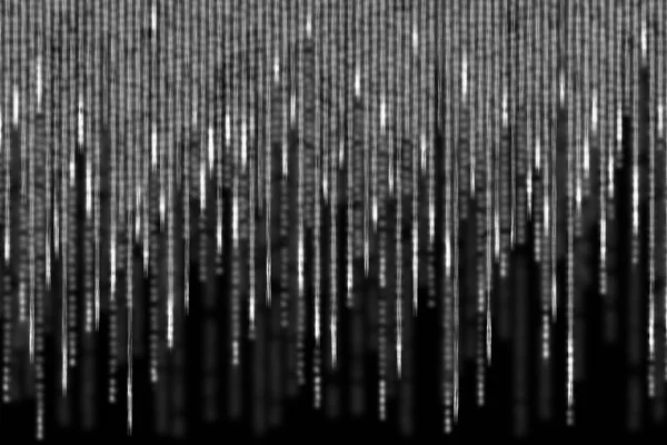 Weißer Matrix-Hintergrundcomputer erzeugt, mit Bewegungsunschärfe — Stockfoto