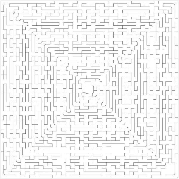 Maze Game and Labyrinth in square background isolated on white background — Stock Vector