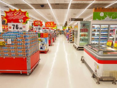 Chiang Rai, Tayland - 14 Mayıs: süpermarket iç görünümünde büyük C Supercenter üzerinde 14 Mayıs 2017 yılında Chiang rai, Tayland.