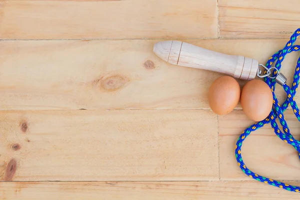 Exercising and healthy food make strong male sexual organ, copyspace for text — Stock Photo, Image