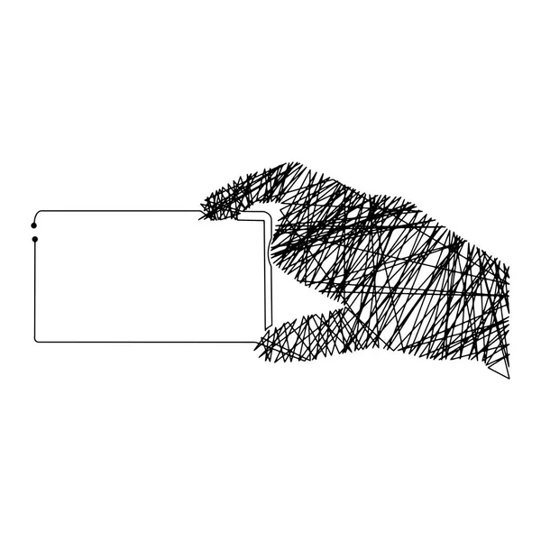 Векторная иллюстрация непрерывная рука держатель карты изолированы о — стоковый вектор