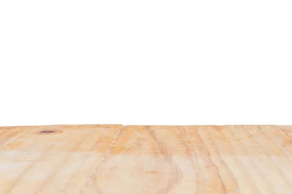 Wood table top surface isolated on white background — Stock Photo, Image