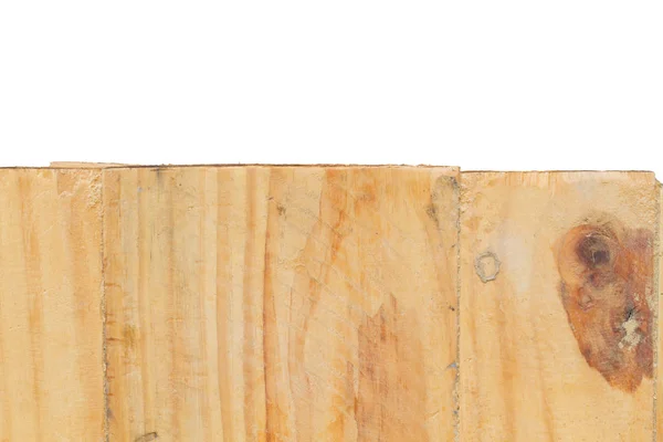 Marrone parete di legno fondo verticale fasciame ampia Texture isolato su sfondo bianco — Foto Stock