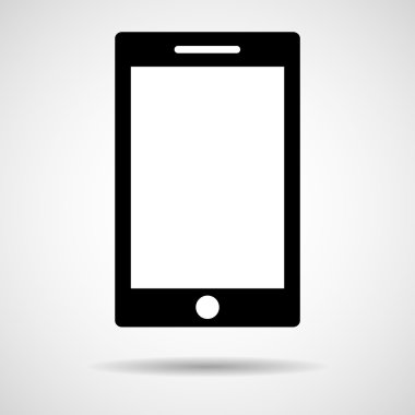 Akıllı telefon simgesi, beyaz arka plan üzerinde izole telefon simgesi