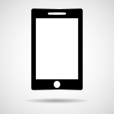 Akıllı telefon simgesi, beyaz arka plan üzerinde izole telefon simgesi