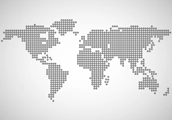Mapa świata streszczenie kropek, ilustracji wektorowych — Wektor stockowy