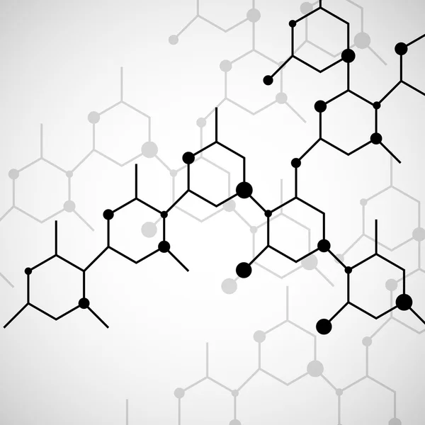 Estructura de la molécula de ADN. Fondo abstracto. Vector — Archivo Imágenes Vectoriales