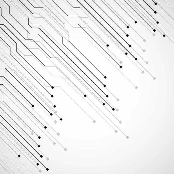 Carte de circuits imprimés abstraits, fond technologique, illustration vectorielle — Image vectorielle