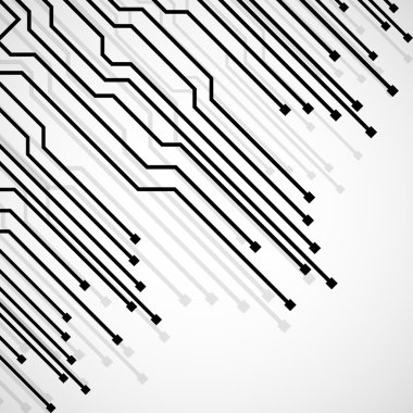 Devre kartı, teknolojik altyapı, vektör çizim eps 10