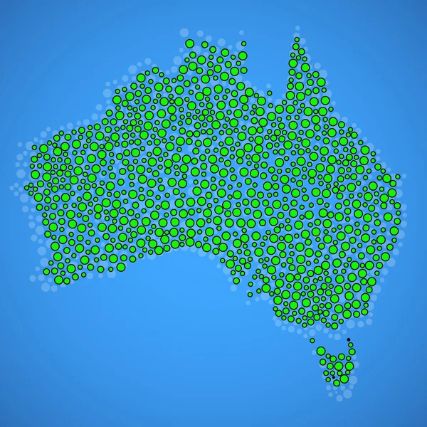 オーストラリアの抽象的な地図は。ベクトルの図。Eps 10 — ストックベクタ