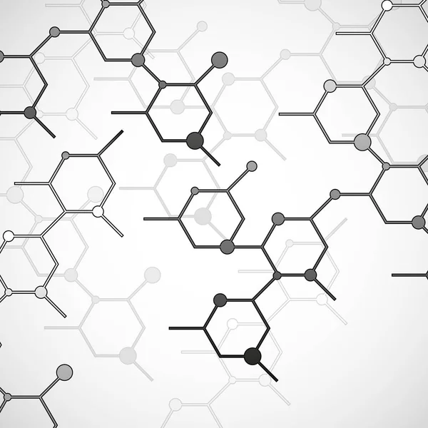 Structure molécule d'ADN. Fond abstrait géométrique — Image vectorielle