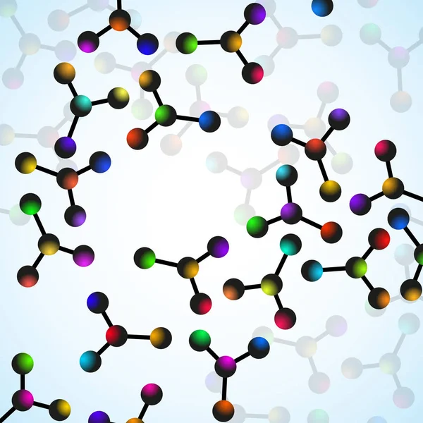 Estrutura molecular. DNA. Fundo abstrato. Ilustração vetorial. Eps10 — Vetor de Stock