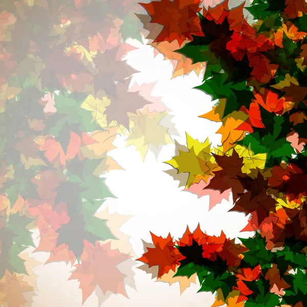 Autumn background of maple leaves. Colofrul image — Stock Vector