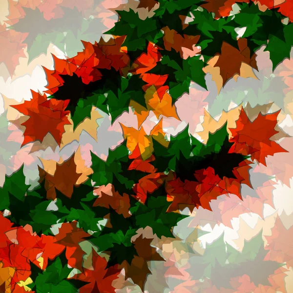 Autumn background of maple leaves. Colofrul image — Stock Vector
