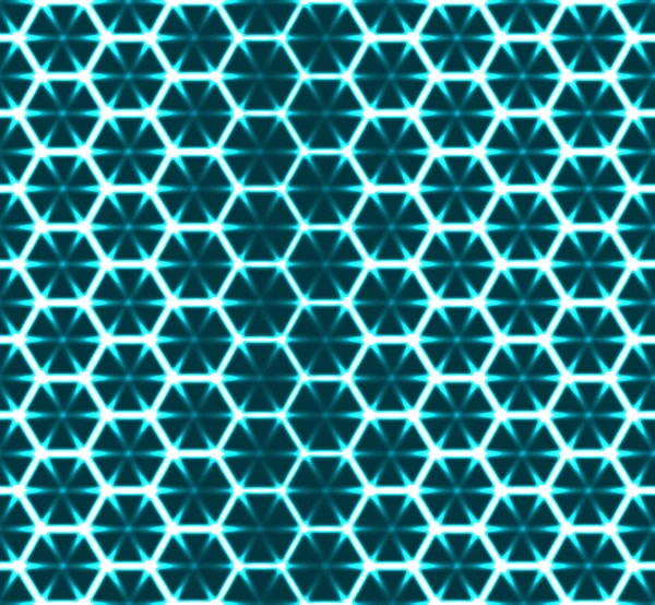 Honingraat naadloze patroon. Vector geometrische achtergrond, lichtgevende stijl — Stockvector