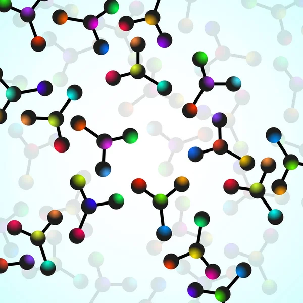 Estructura molecular. ADN. Fondo abstracto. Ilustración vectorial. Eps10 — Vector de stock